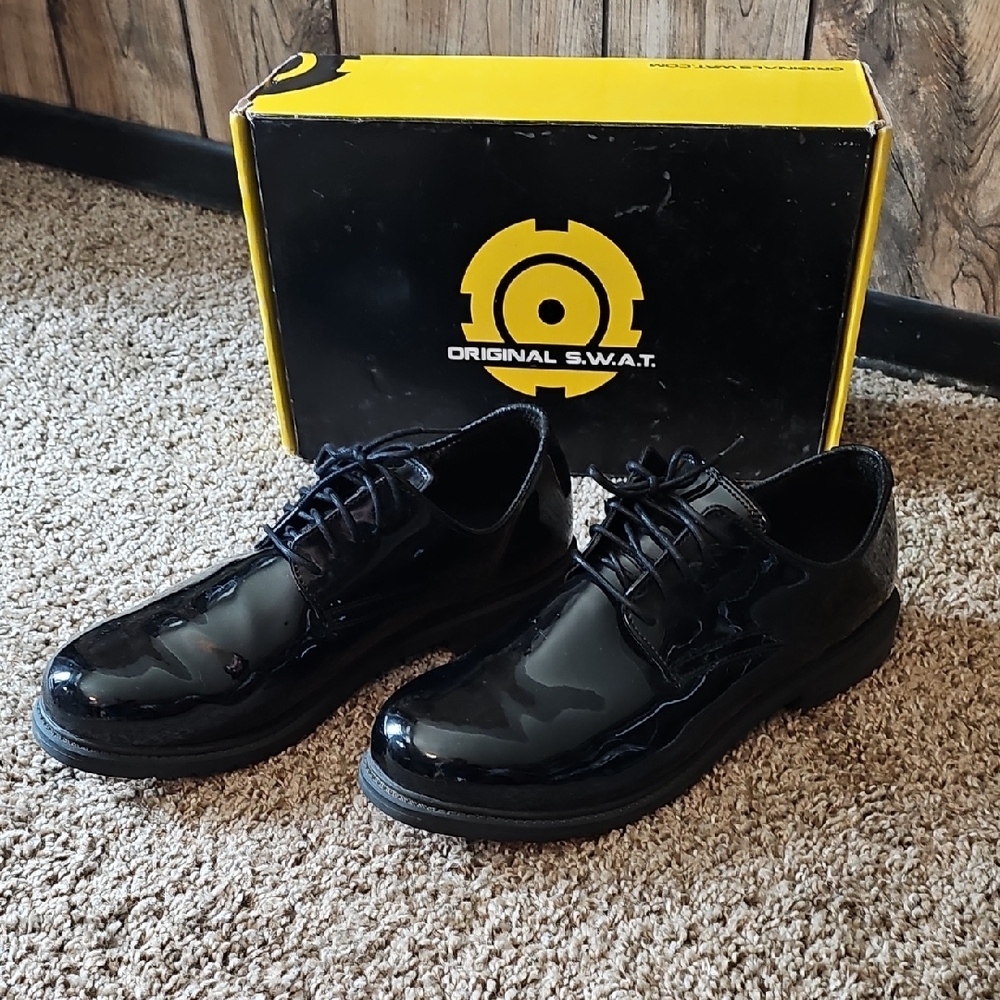 Polished Black Oxford Dress Shoes with Classic Design by ORIGINAL S.W.A.T.